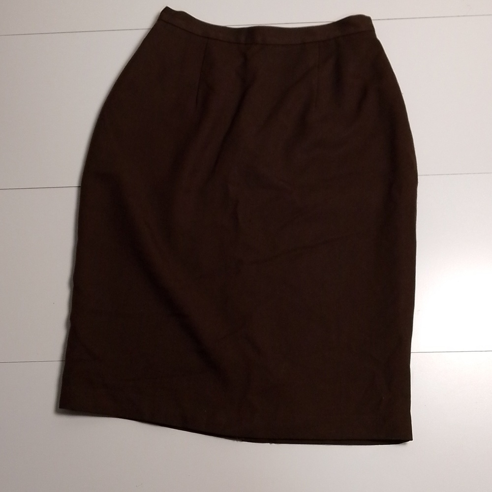 Vintage Mark Edwards  brown pencil skirt 8 lined made in canada